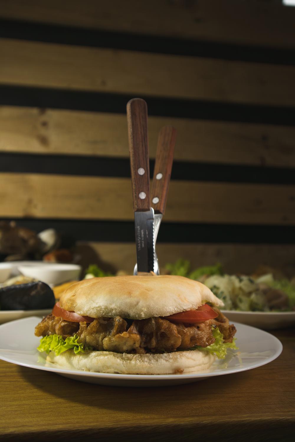Sándwich en pan amasado